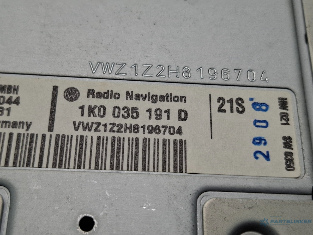 Radio CD cu sistem navigatie VOLKSWAGEN TIGUAN 5N_ 2007 - >2.0 TDI 4motion CBAB, CFFB, CLJA Blaupunkt 7612002044 1K0035191D