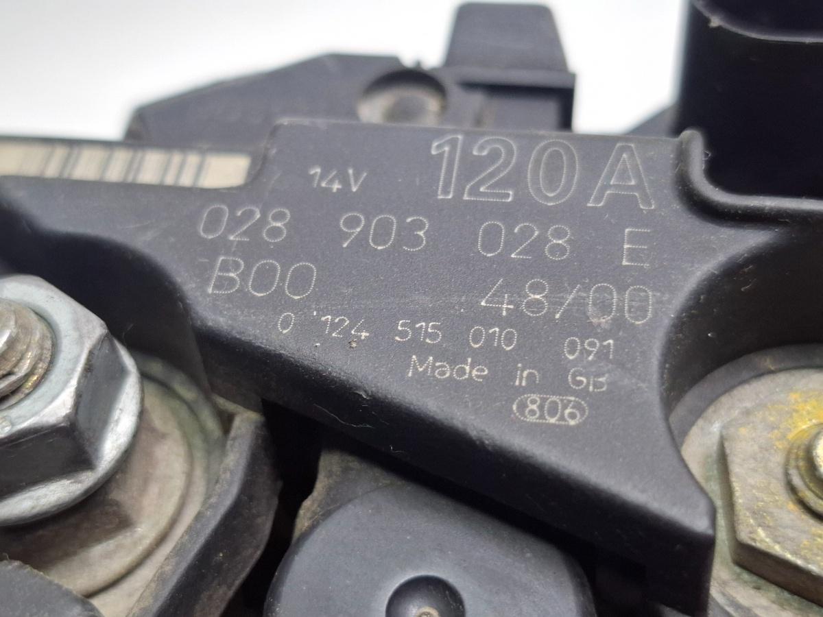 Alternator 120A VOLKSWAGEN CADDY II Box 9K9A 1995 - 20041.9 SDI AEY, AYQ BOSCH 0124515010 028903028E