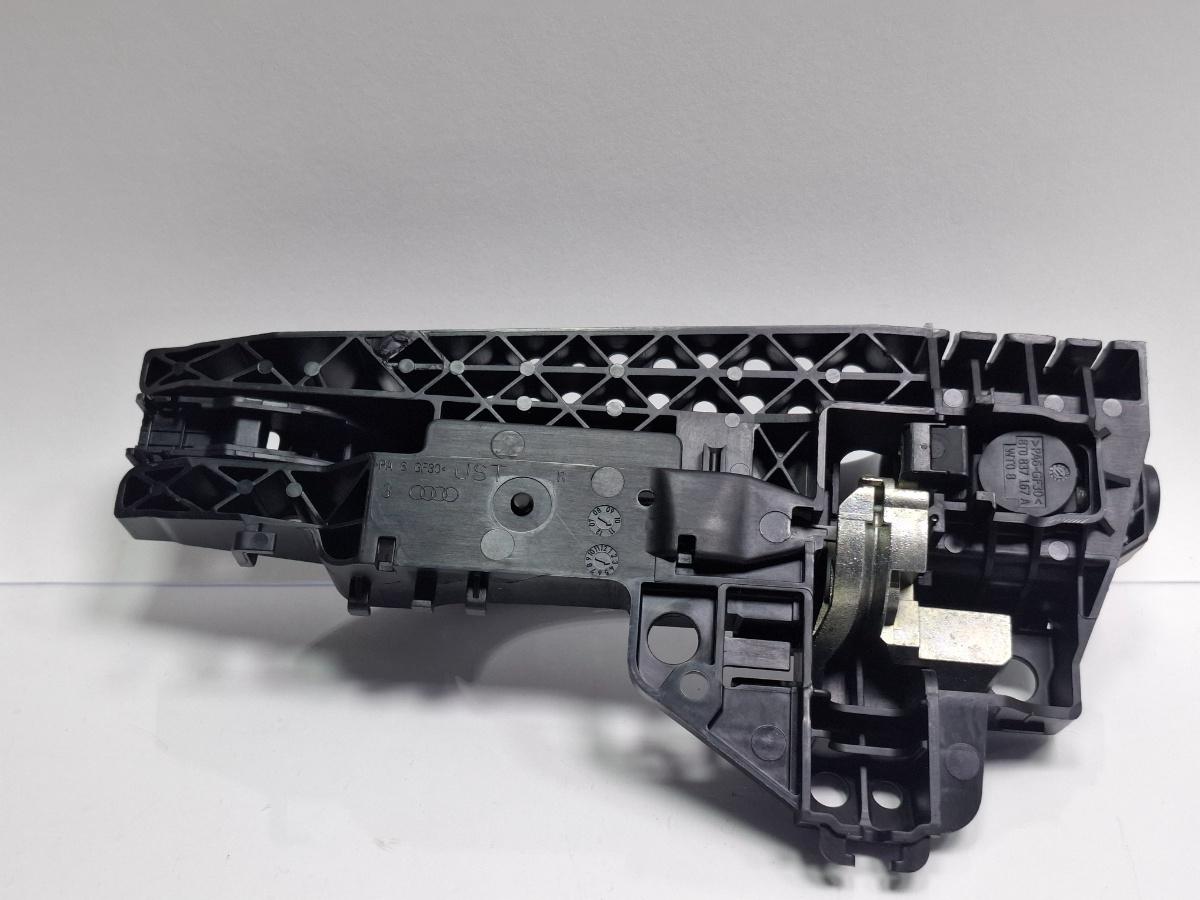 Maner cu suport exterior usa dreapta spate AUDI A4 IV Avant 8K5, B8 2007 - 20152.0 TDI gri LZ7L  8T0837886B , 8T0837167A