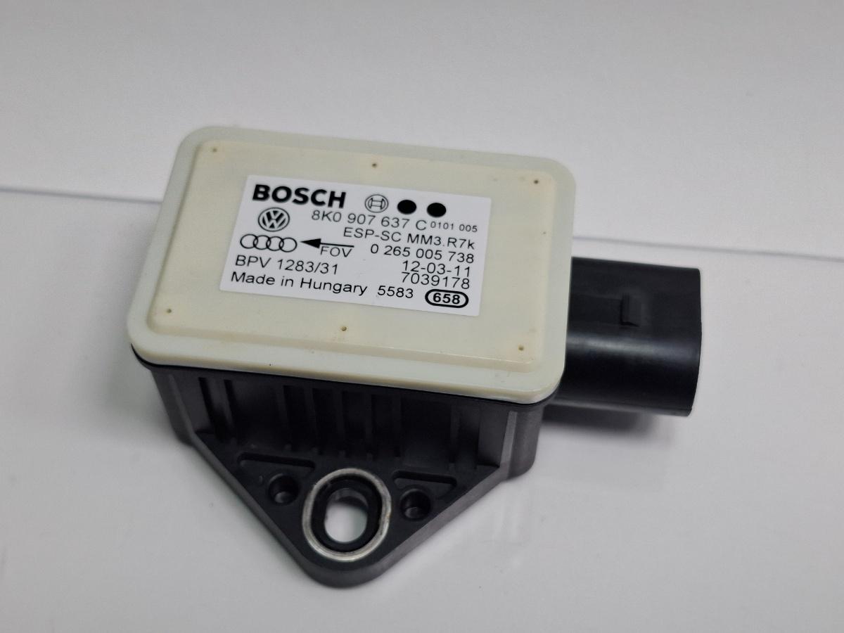 Senzor ESP AUDI A4 IV Avant 8K5, B8 2007 - 20152.0 TDI CAGA, CJCA, CMEA, CMFA BOSCH 0265005738 8K0907637C