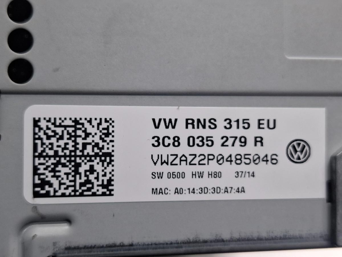 Radio CD cu sistem navigatie RNS 315  VOLKSWAGEN PASSAT 365 2010 - 2014 3C8035279R