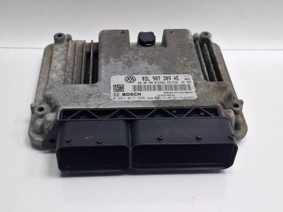 Calculator ECU motor VOLKSWAGEN PASSAT 365 2010 - 20142.0 2.0 TDi BlueMotion CFFB BOSCH 0281017946 03L907309AE