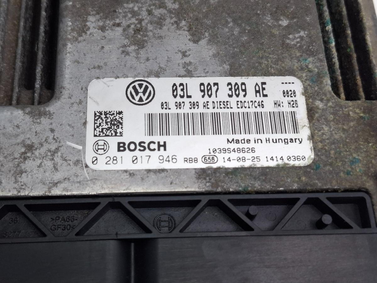 Calculator ECU motor VOLKSWAGEN PASSAT 365 2010 - 20142.0 2.0 TDi BlueMotion CFFB BOSCH 0281017946 03L907309AE