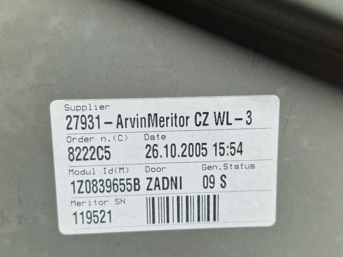 Macara geam stanga spate SKODA OCTAVIA 1Z3 2004 - 20131.9 TDI BJB, BKC, BLS, BXE 1Z0839655B
