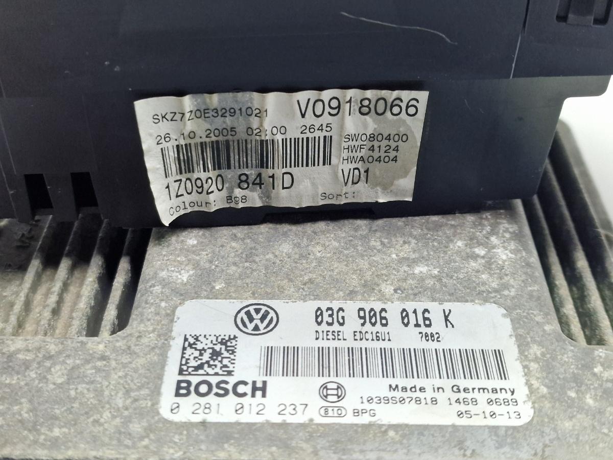Kit pornire SKODA OCTAVIA 1Z3 2004 - 2008 1.9 TDI  BKC BOSCH 0281012237 1Z0920841D , 03G906016K