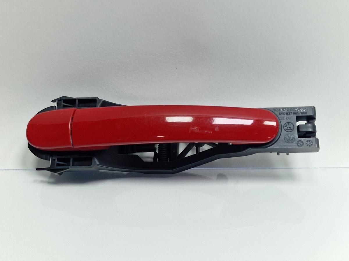 Maner exterior usa dreapta SKODA OCTAVIA II Combi 1Z5 2004 - 20132.0 TDI 16V rosu LF3K 6Y0837886 , 6Q4839885/886A