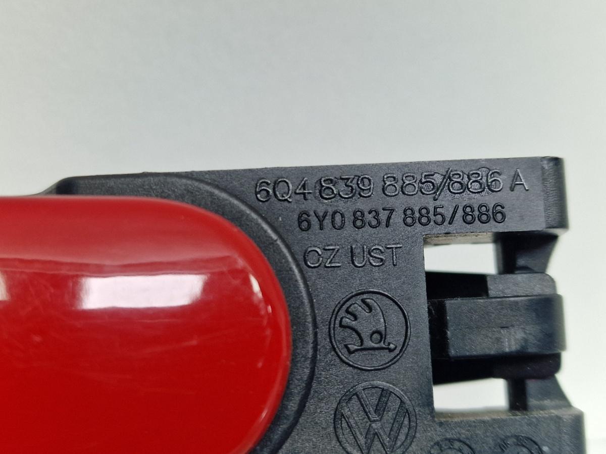 Maner exterior usa dreapta SKODA OCTAVIA II Combi 1Z5 2004 - 20132.0 TDI 16V rosu LF3K 6Y0837886 , 6Q4839885/886A