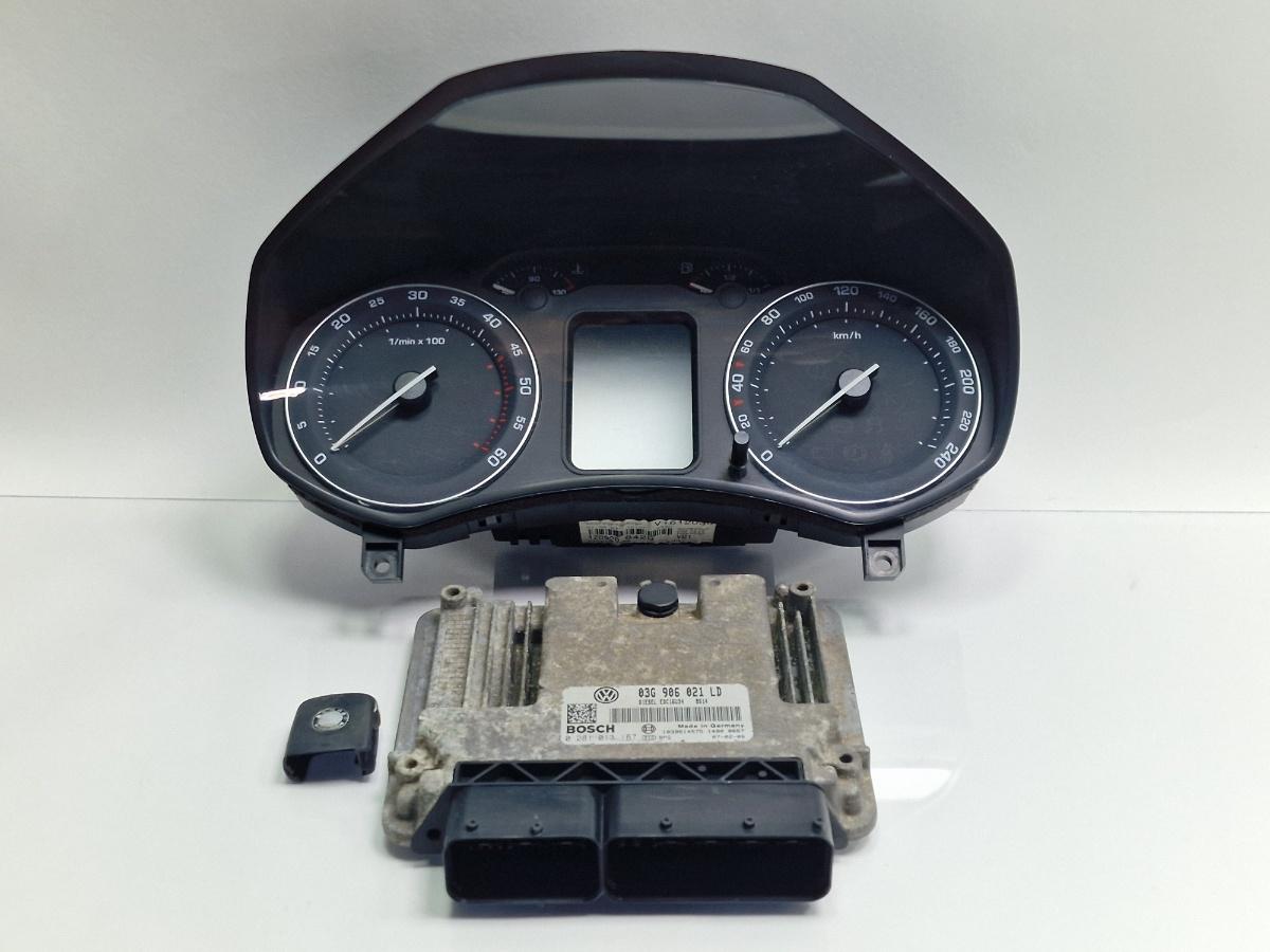 Kit de pornire SKODA OCTAVIA II Combi 1Z5 2004 - 20132.0 TDI 16V BKD, CFHC, CLCB BOSCH 0281013187 1Z0920842D , 03G906021LD