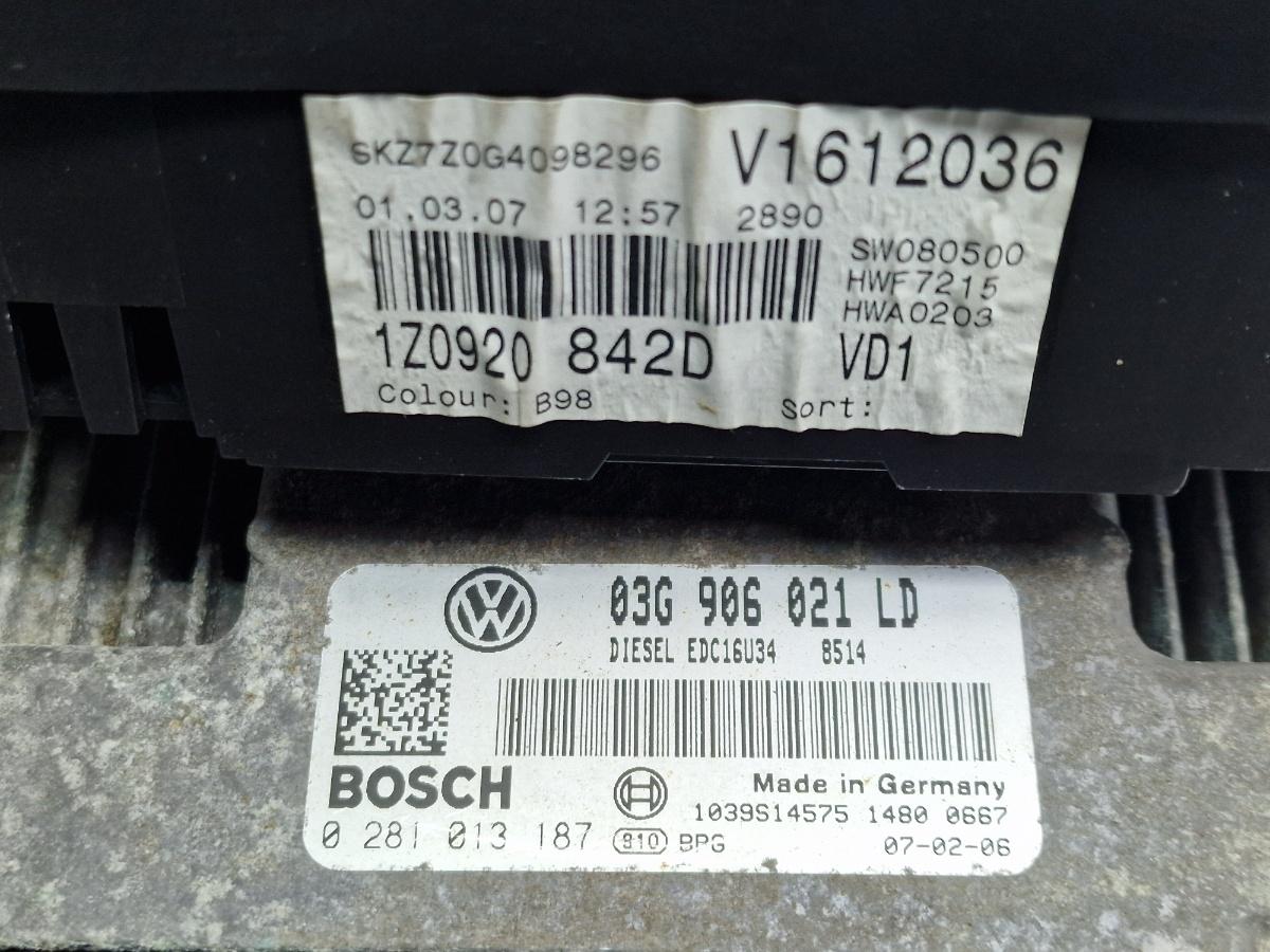Kit de pornire SKODA OCTAVIA II Combi 1Z5 2004 - 20132.0 TDI 16V BKD, CFHC, CLCB BOSCH 0281013187 1Z0920842D , 03G906021LD