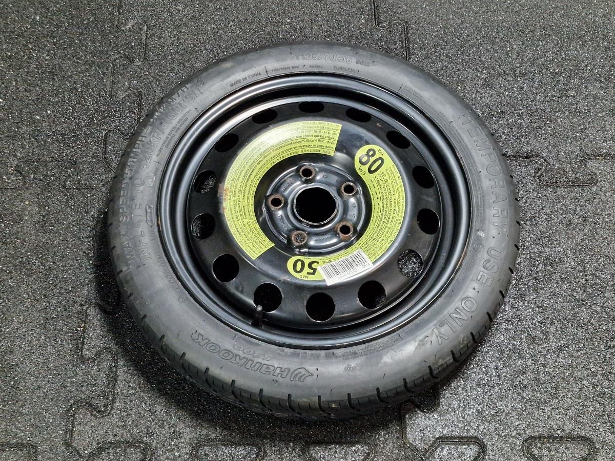 Roata rezervă slim T125/70R16 VOLKSWAGEN GOLF VII 5G1 2013 2.0 TDi BlueMotion 110KW|150HP 2013