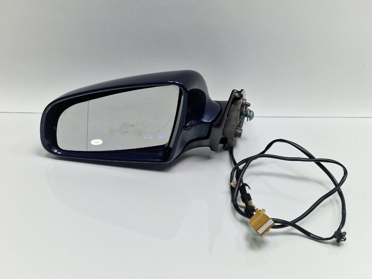 Oglinda electrica stanga AUDI A4 III Avant 8ED, B7 2004 - 2008 2.5 TDI BDG albastru LZ5J 8E1858531AA