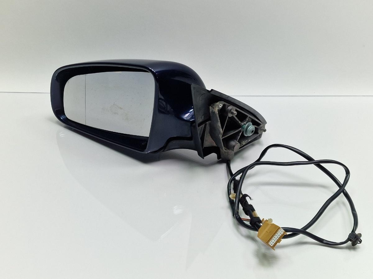Oglinda electrica stanga AUDI A4 III Avant 8ED, B7 2004 - 2008 2.5 TDI BDG albastru LZ5J 8E1858531AA