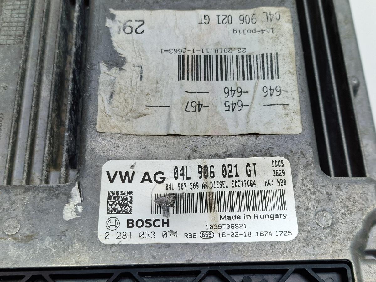 Calculator ECU motor AUDI A6 IV Avant 4G5, C7, 4GD 2011 - 2018 2.0 TDI CSUD, DDCB BOSCH 0281033074 04L906021GT
