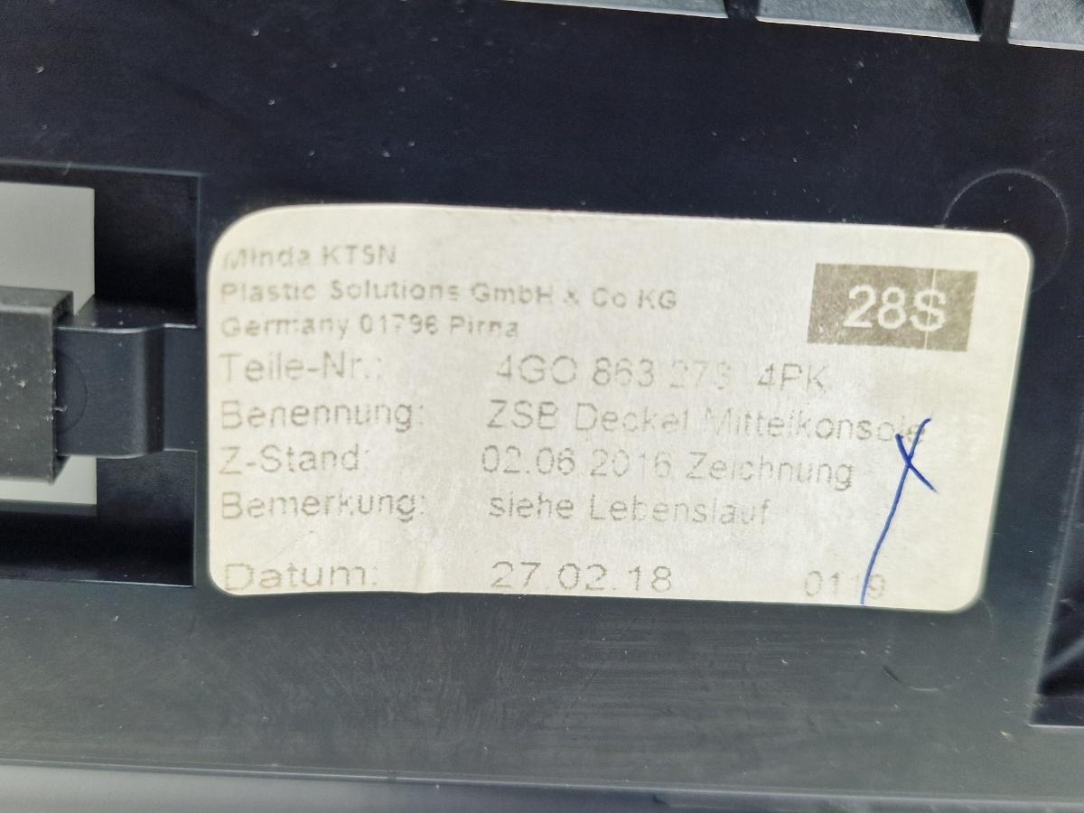 Scrumiera AUDI A6 IV Avant 4G5, C7, 4GD 2011 - 2018 2.0 TDI CSUD, DDCB 4G0863273