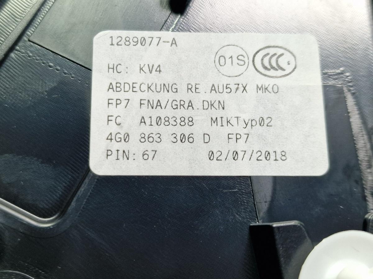 Ornament lateral consola centrala dreapta fata AUDI A6 IV Avant 4G5, C7, 4GD 2011 - 2018 2.0 TDI CSUD, DDCB 4G0863306D