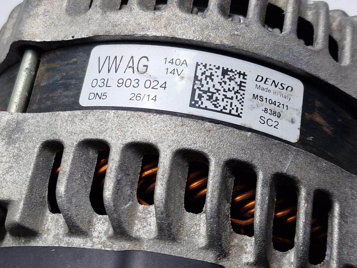 Alternator 140 AUDI Q5 8RB 2008 -> 2.0 TDI quattro CAHA, CGLB, CMGA Denso MS104211 03L903024