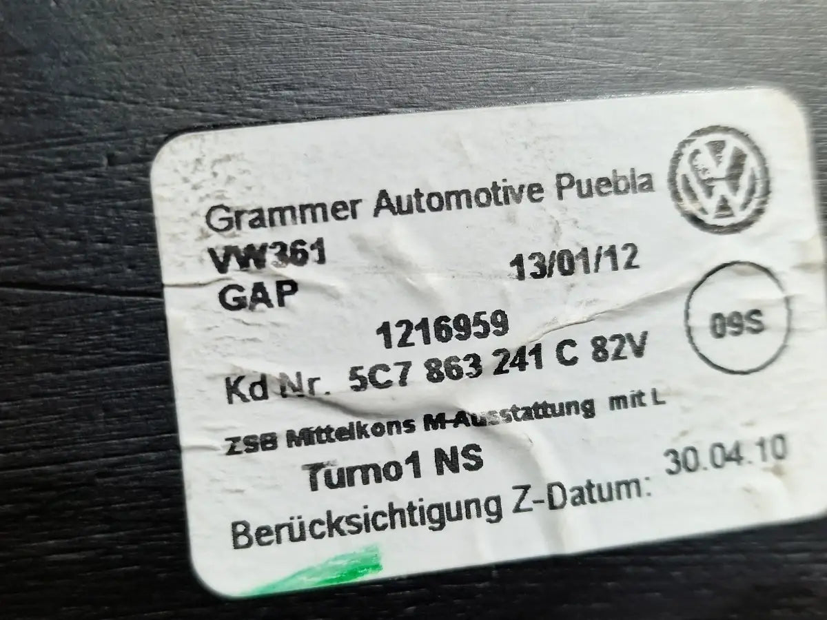 Consola centrala VOLKSWAGEN JETTA IV 162, 163, AV3, AV2 2009 -> 1.2 TSI CBZB 5C7863241C