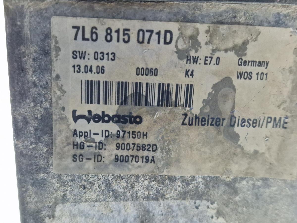 Preincalzitor auxiliar (Webasto) VOLKSWAGEN TOUAREG 7LA, 7L6, 7L7 2002 - 2013 2.5 R5 TDI BAC, BPE Webasto 9007582D 7L6815071F