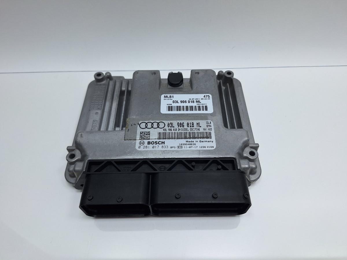 Calculator ECU motor AUDI Q5 8RB 2008 -> 2.0 TDI quattro CAHA, CGLB, CMGA BOSCH 0281017833 03L906018ML