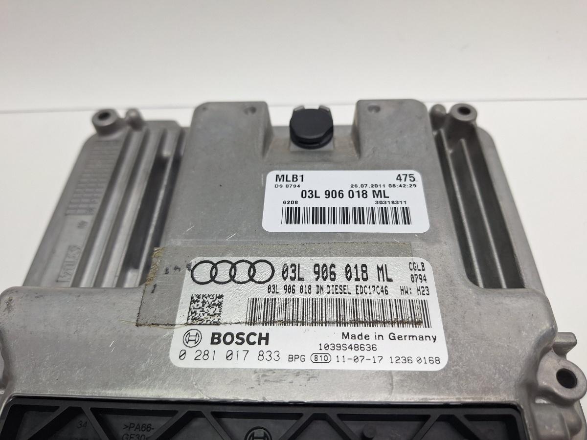 Calculator ECU motor AUDI Q5 8RB 2008 -> 2.0 TDI quattro CAHA, CGLB, CMGA BOSCH 0281017833 03L906018ML