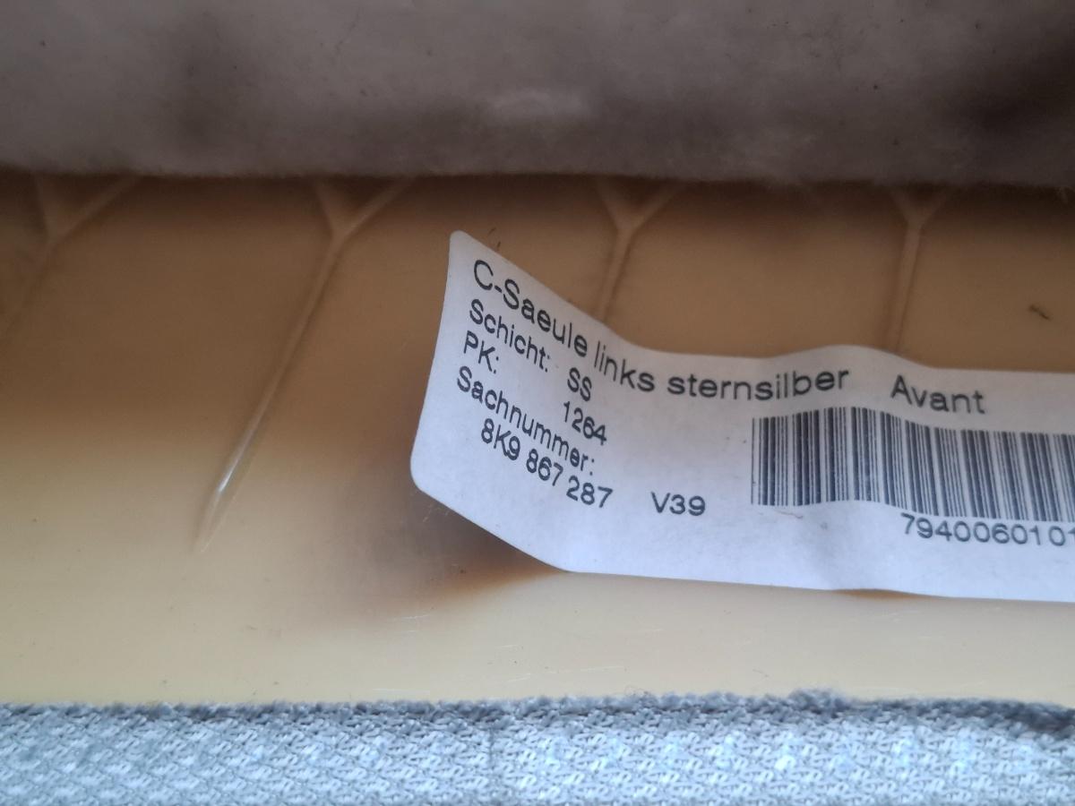 Ornamente stalp (C) stanga AUDI A4 IV Avant 8K5, B8 2007 - 2015 2.0 TDI CAGA, CJCA, CMEA, CMFA 8K9867287