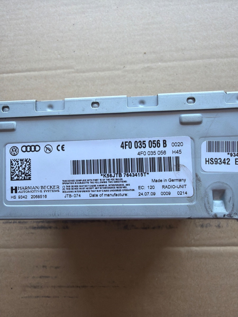 Amplificator de sunet AUDI A4 IV Avant 8K5, B8 2007 - 2015 2.0 TDI CAGA, CJCA, CMEA, CMFA 4F0035056B