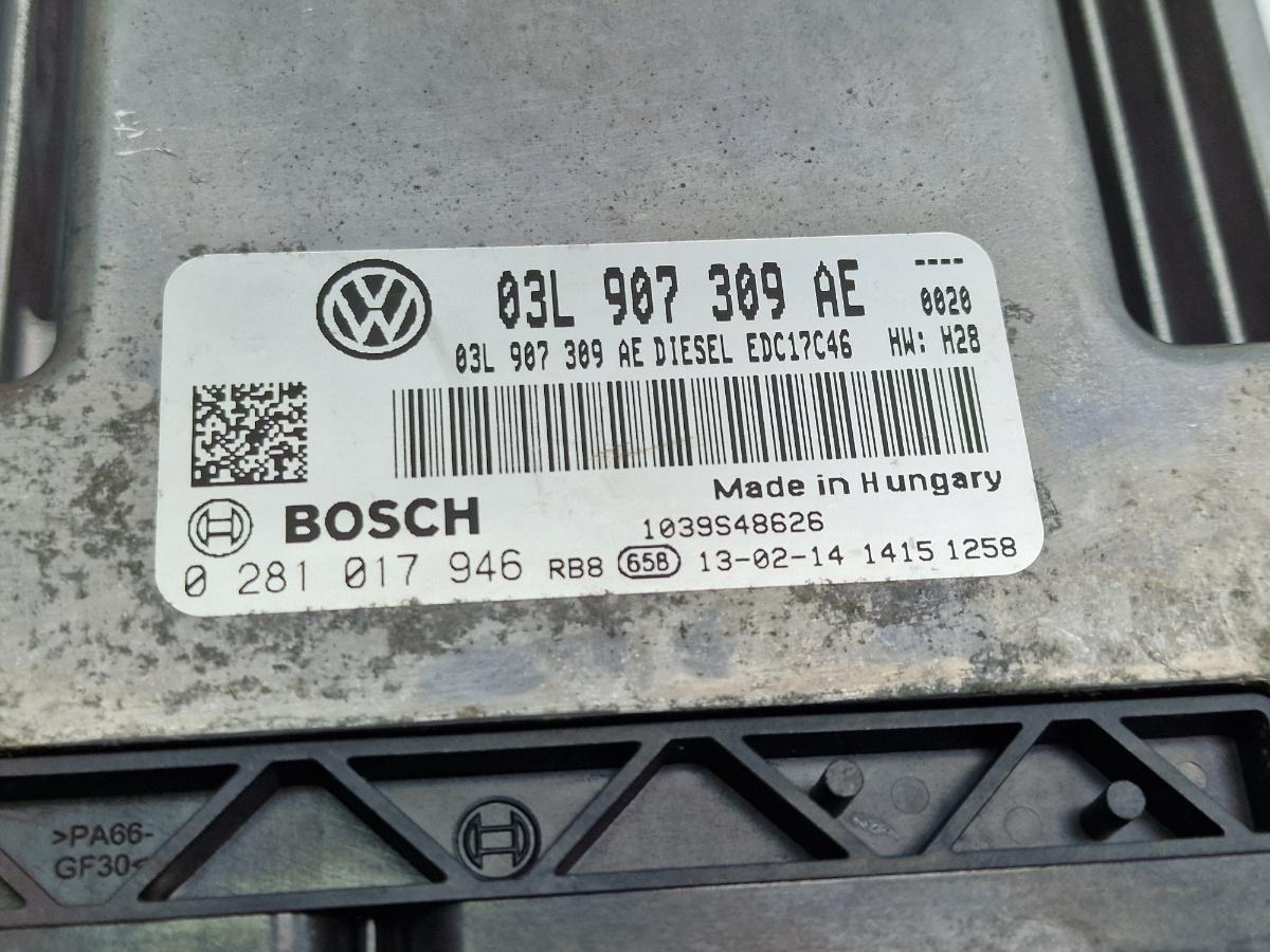 Calculator ECU motor VOLKSWAGEN TIGUAN 5N_ 2007 -> 2.0 TDI CBAB, CFFB BOSCH 0 281 017 946 03L907309AE