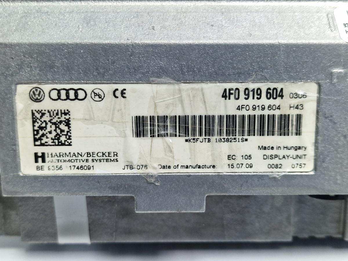 Display Navigatie / Bord AUDI A4 IV Avant 8K5, B8 2007 - 2015 2.0 TDI CAGA, CJCA, CMEA, CMFA BECKER 4F0919604