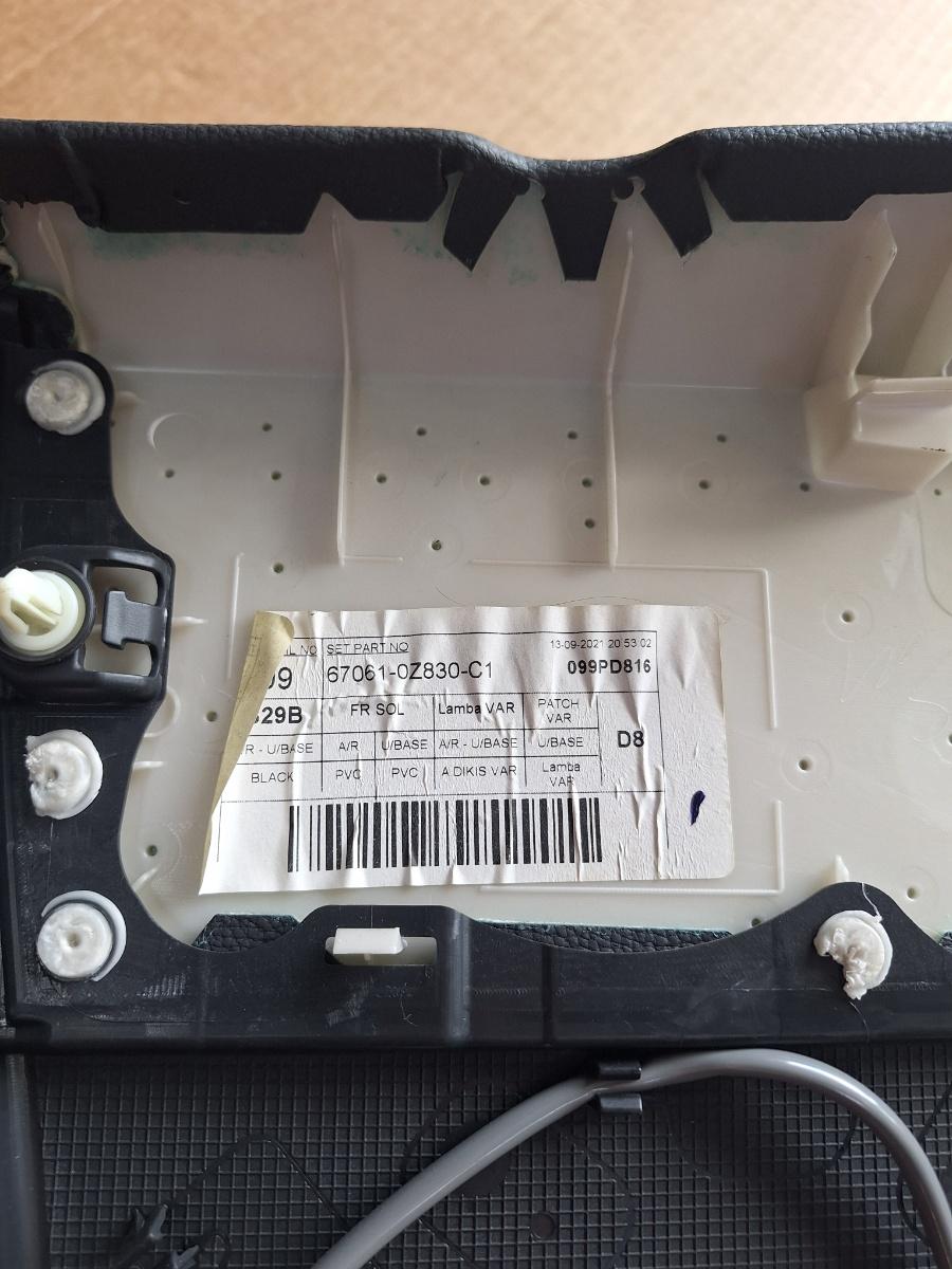 Tapiterie panou portiera fata stanga TOYOTA COROLLA _E21_ 2018 -> 1.8 Hybrid 2ZR-FXE 67061-0Z830-C1