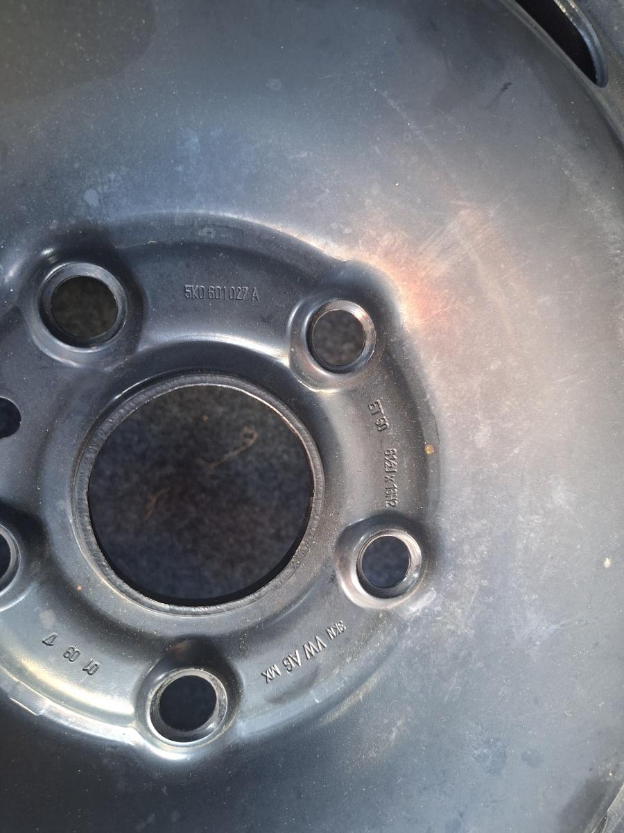 Roata de rezerva R16 205/55 ET50 PCD 5X112 5K0601027A VOLKSWAGEN JETTA VI 162/163 2010 - 2018