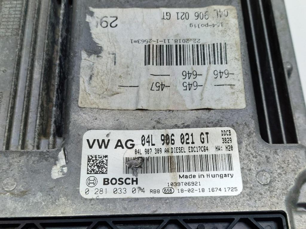 Calculator ECU motor AUDI A6 IV Avant 4G5, C7, 4GD 2011 - 2018 2.0 TDI CSUD, DDCB BOSCH 0281033074 04L906021GT
