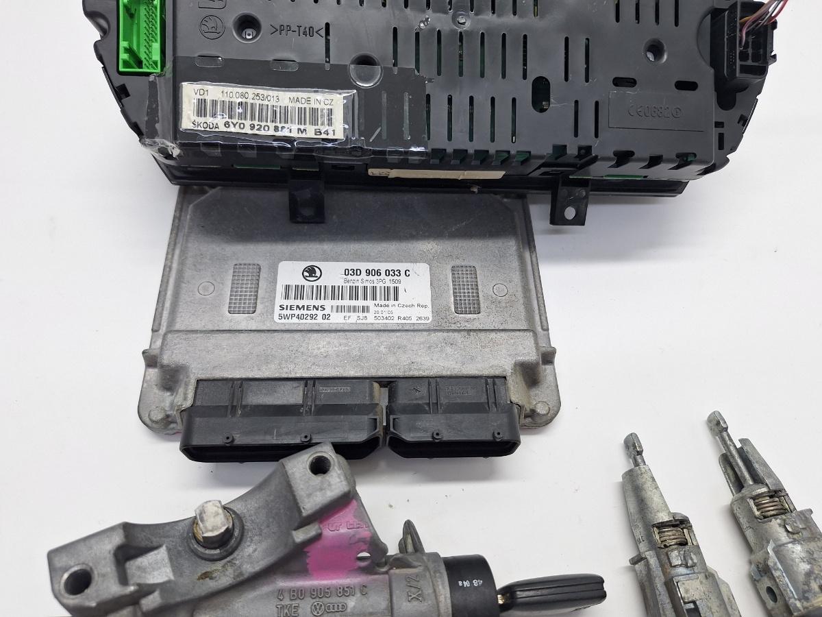 Kit de pornire cu butuci si contact SKODA FABIA 6Y2 1999 - 2008 SIEMENS 5WP4029202 03D906033C