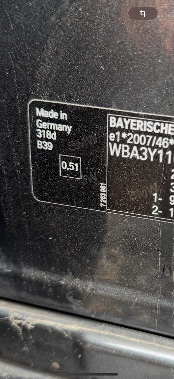Haion bmw f34 seria 3 Mineralgrau Metallic (B39) 0.51 41007363253 41007347926 7347926 7363253 2012-2021