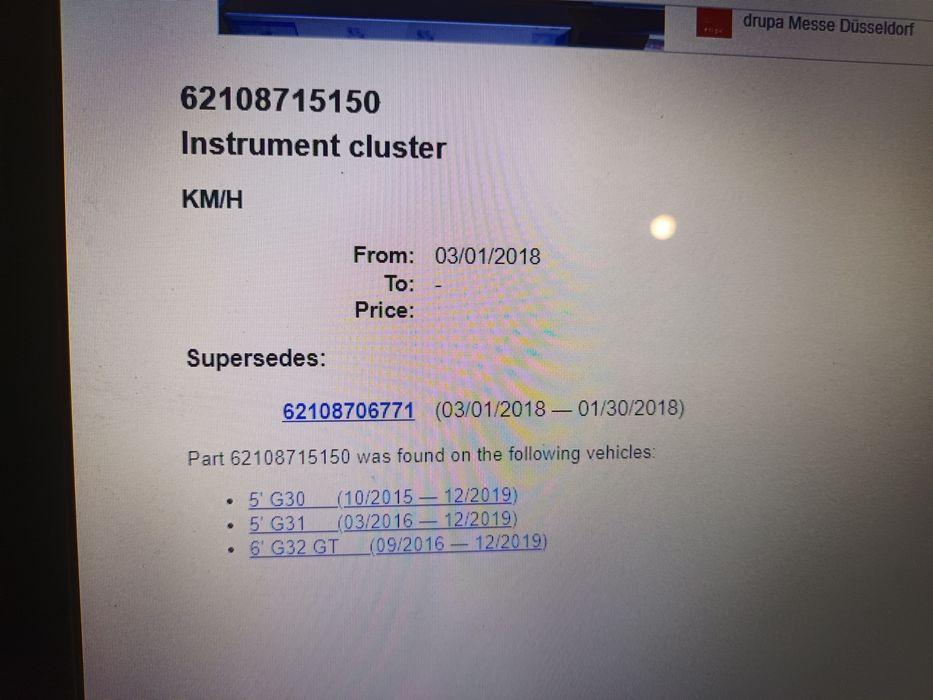 Ceasuri bmw g30 g31 g32, seria 5, 8715150, 8706771, 2015-2019