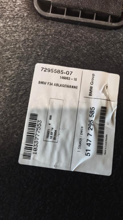MOCHETA PORTBAGAJ BMW F34 Seria 3 51477295585 7295585 1033777553 14606310