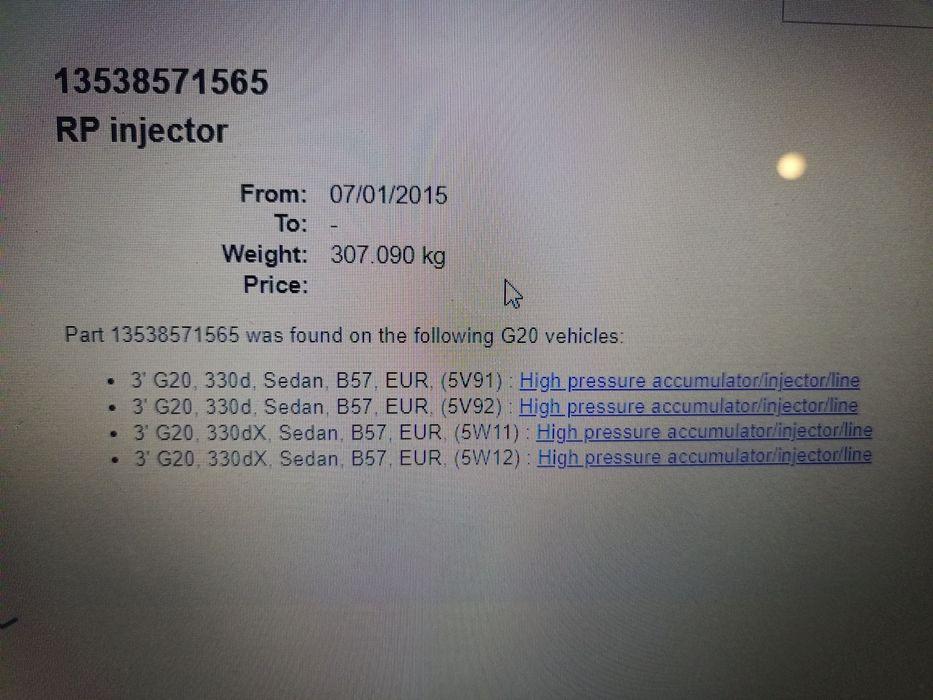 Injector/injectoare bmw g20 g30 g11 g01 g06, b57, 8571565
