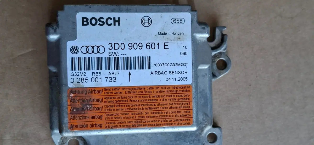 Modul/unitate de control airbaguri VOLKSWAGEN TOUAREG 7LA, 7L6, 7L7 2002 - 2013 3.0 V6 TDI BKS, CATA 3D0909601E