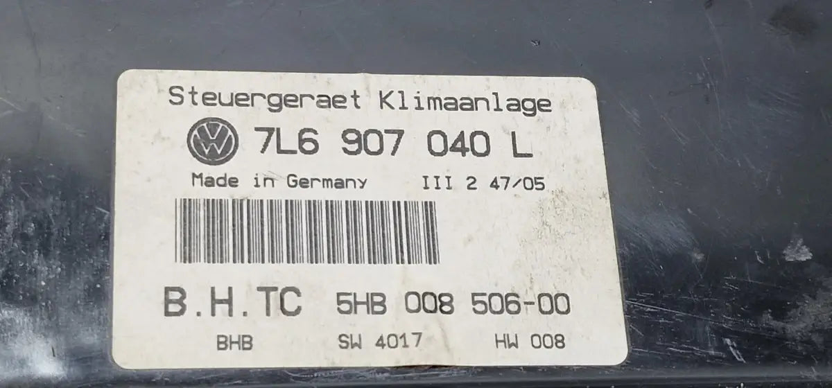 Panou clima VOLKSWAGEN TOUAREG 7LA, 7L6, 7L7 2002 - 2013 3.0 V6 TDI BKS, CATA 7L6907040L