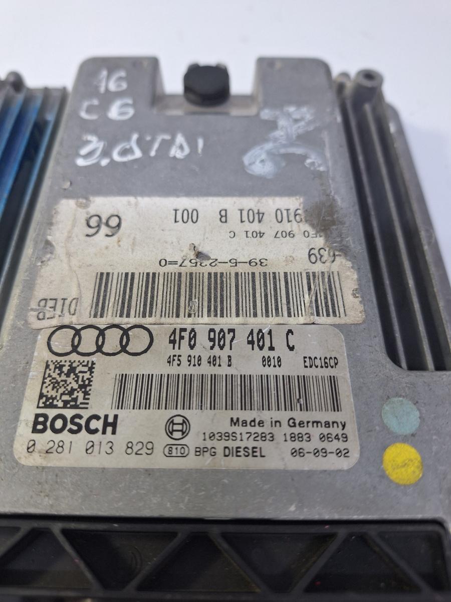 Calculator ECU motor AUDI A6/S6 III Saloon 4F2, C6 2004 - 2011 3.0 TDI quattro BMK BOSCH 0281013829 4F0907401C / 4F9910401B