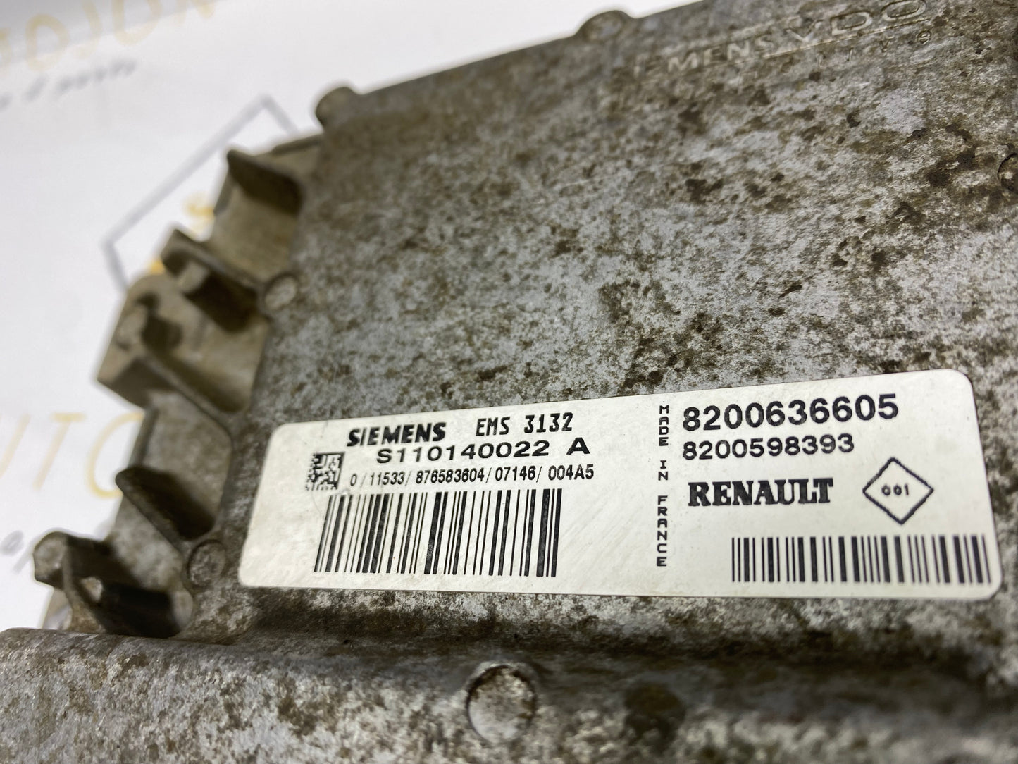 Calculator ECU RENAULT THALIA II (LU1/2_) [ 2008 - NOW ] 1.4 (K7J 700) 55KW|75HP OEM 8200636605 ; 8200598393